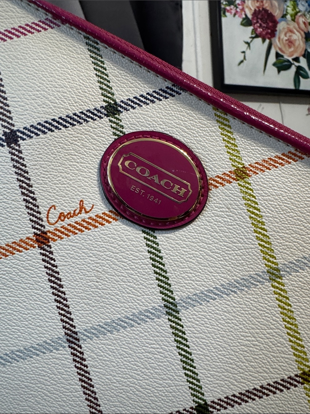 Coach tattersall tablet crossbody case - Picture 3 of 10